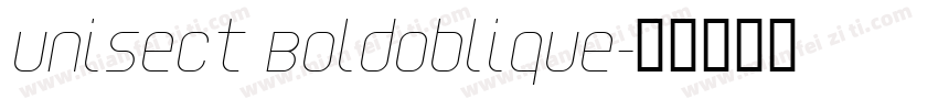 Unisect BoldOblique字体转换